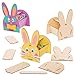 Produktbild Baker Ross Korb-Bastelsets Hase aus Holz (4 Stück)  Bastelidee zu Ostern für Kinder zum Gestalten und Dekorieren AT442