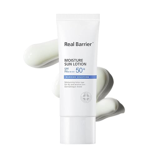Real Barrier Moisture Sun Lotion SPF50PA 135 onzas líquidas 14fl oz crema solar transparente hidratante diaria Protector solar coreano seguro para