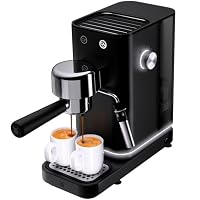 WMF Lumero Espressomaschine Siebträger 1350 Watt, Siebträgermaschine, 3 Einsätzen, für 1-2 Tassen Espresso, auch für Pads, 15 bar, Tassenabstellfläche, Milchaufschäumdüse, schwarz – Ansicht 1