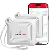 ThermoPro 温湿度計 Bluetooth 温度計 湿度計 温度湿度計 デジタル 高精度 スマホ連動 アラーム機能 ストラップ付 梅雨 熱中症対策 乾燥対策 温室 部屋 室内用温湿度計 ミ...