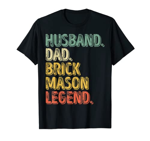 Hombre Husband Dad Brick Mason Legend Shirt Funny Father's Day Camiseta