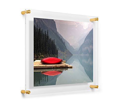 Wexel Art 15X18-Inch Double Panel Grade Acrylic Floating Frame With Gold Hardware For, 11X14-Inch Art & Photos #TOP1