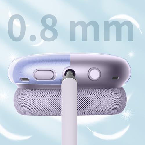 Image of Fintie Clear Case for AirPods Max 2 (2026) and AirPods Max 1 (2024 /2020) | Soft TPU Protective Cover, Anti-Scratch, Transparent Accessories Skin Protector, Travel Daily Use, Purple