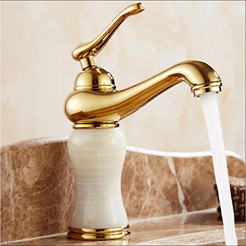 Grifo de cuenca de latón dorado LWX para evitar goteos en lavabos modernos 6