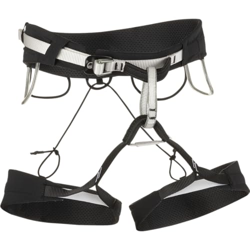 Wild Country Mosquito Women’s Rock Climbing Harness - Adjustable, Lightweight Harness for Sport & Indoor Climbing - Black/Seaweed - Medium