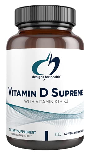 Vitamin D Supreme 5000 IU by Designs for Health - VIT D + K2 Supplement - Support Immune System + Bone Health - Gluten Fre...