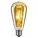 Produktbild Vintage Edison LED Glühbirne, Elfeland E27 Antike LED Filament Lampe Ersetzt 60W (6W, 2200K, Dimmbar, Beliebtstes Modell ST64) Ideal für Nostalgie und Retro Beleuchtung