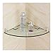 WWWANG Lavabo Bagno d'angolo temperato mensola di Vetro, Spessore 8mm Montaggio a Parete Triangolare, Cromo Lucido Opslag (Size : 250MM)