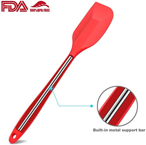 AEMIAO (Set of 5) 28cm Large Size Silicone Spatulas Heat-Resistant Spatulas Set Non Stick Rubber Baking Scraper Flexible Cooking Spatulas Cake Cream Butter Mixing Batter Tool