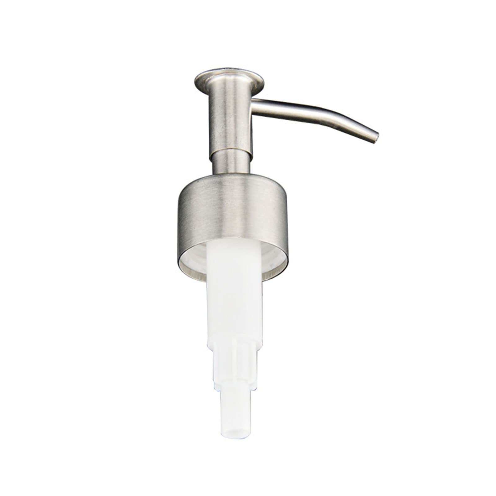 Stainless Steel Soap Dispenser Pump Head Replacement Lotion Dispenser Press Head for Bathroom and Kitchen Liquid Bottles No Waste