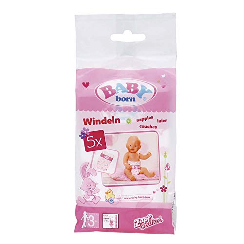Zapf Creation 815816 BABY born Windeln Set Puppenzubehör 5 Stück, pink – Bild 4