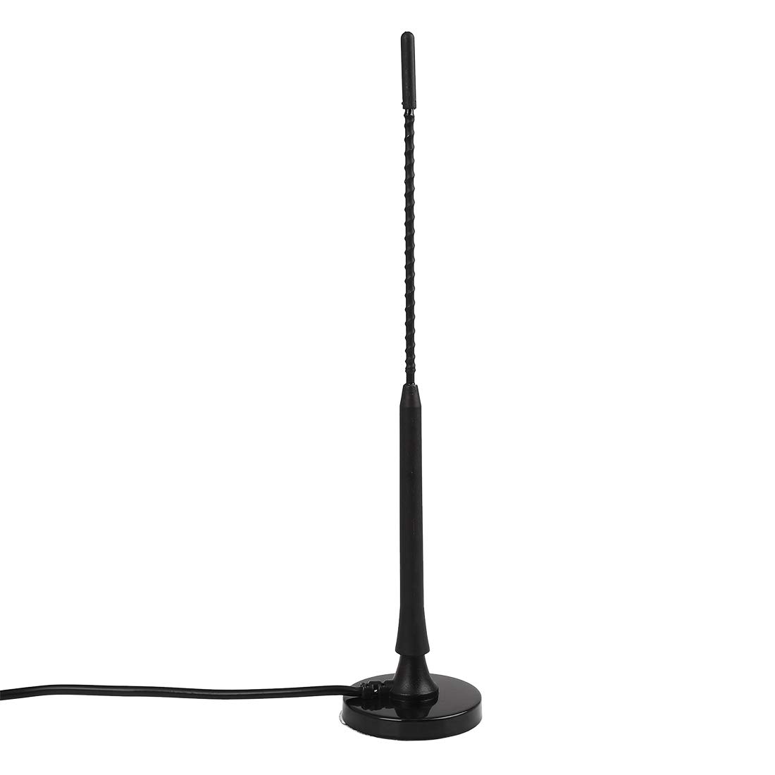 X AUTOHAUX DC 12V Magnetic Base Roof FM AM Radio Car Signal Antenna Aerial, Black, 36.5 x 11 x 4 cm - Image 2