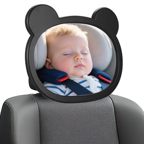 Espejo Coche Bebe,Espejo Retrovisor Bebé inastillable de Asiento Coche con Correa Hebilla Ajustable Retrovisor Bebe para Sillón de Niño y Asiento Bebé