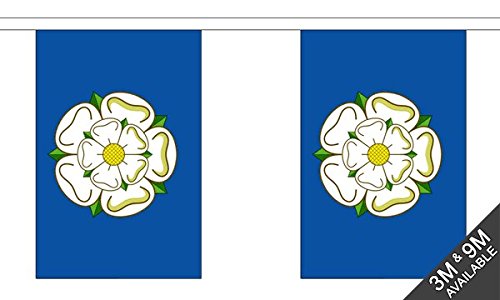 Flagtex Yorkshire New Giant Fabric Bunting – 18.25m with 30 Large Flags – Premium Indoor & Outdoor Decoration — image 1