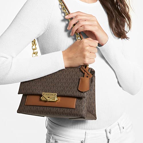Image of Michael Kors Cede Medium Flap Chain Shoulder Bag