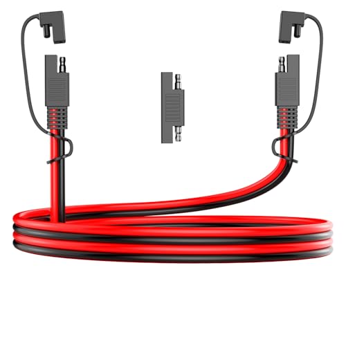 Image of SAE Extension Cable 12AWG 5FT, SAE Connector Extension Cable | SAE to SAE Extension Cable Wire with SAE Polarity Reverse Adapter for Solar Panel, Battery, Motorcycle, Car, RV, Truck