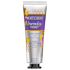 Burt’s Bees Hand Cream for Very Dry Hands, Lavender & Honey, Hand Moisturiser With Shea Butter, 28.3g, Packaging May…