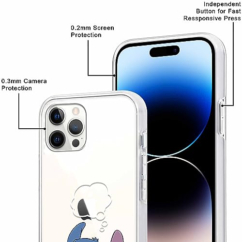 LYUBFDC [2 pezzi] Trasparente Cover per iPhone 14