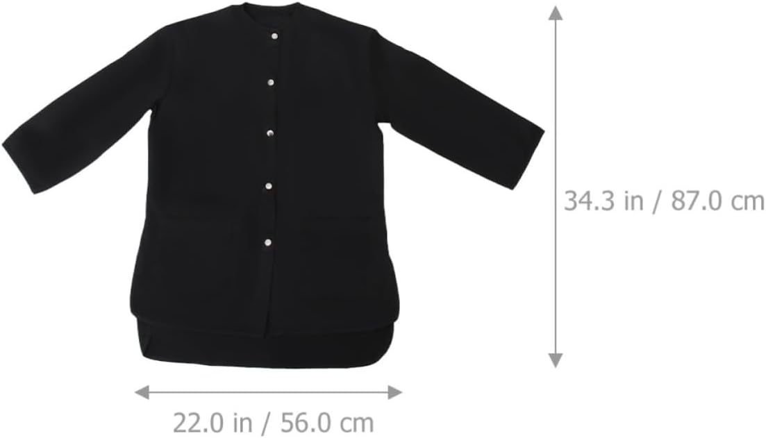 Professional Haircut Cape Black Fabric Salon Cape Hairdressing Clothes Easy to Clean and Store for Personal and Home Use Stylish Barber Accessories