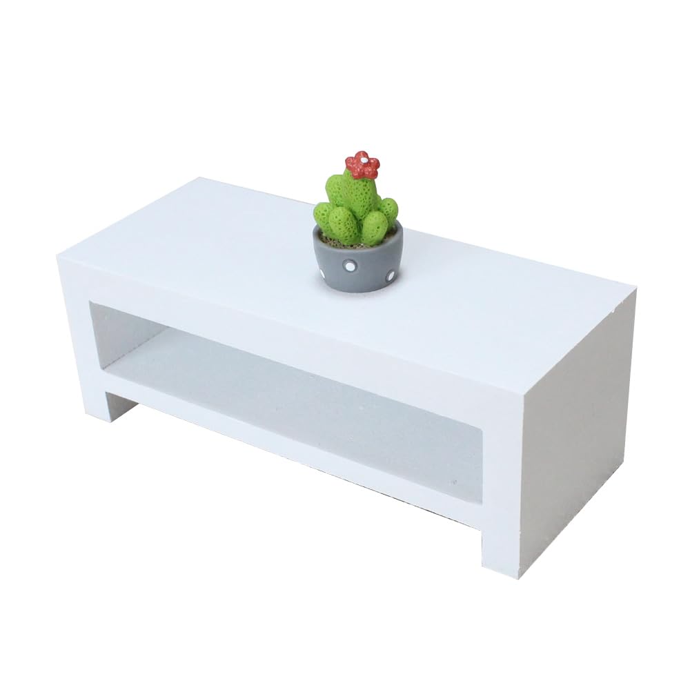 Furniture for Barbie Dolls House - Coffee Table - White - Scale 1:6 - Fits Fashion Dolls 29cm