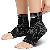 MASIOR Ankle Support Brace 2 Pack for Men & Women Compression Ankle Sleeves Socks for Plantar Fasciitis, Sprained Ankle, Ligament Damage, Achilles Tendonitis & Sports, Foot Pain Relief Brace - M - Image 8