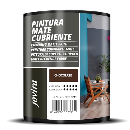 JOVIRA PINTURAS Mate Cubriente | Colores interior-exterior con excelente poder cubriente. 750 Mililitros