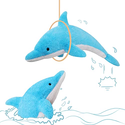 Image of MorisMos 55 Inch Giant Dolphin Stuffed Animals, Large Stuffed Dolphin Plush Toy Soft Marine Ocean Plush Gifts for Kids, Blue