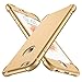 ORETECH iPhone 6 Case, iPhone 6s Case, with [2X Tempered Glass Screen Protector] 360° Full Body Heavy Duty Shockproof Anti-Scratch Rubber Silicone Case for iPhone 6/6s 4.7 inch -Gold