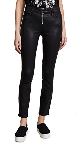 PAIGE Women's Peg Coated Jeans, Black Fog Luxe Coated, 27