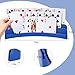 2 Pack Three-Layer Design Playing Cards Holders，Playing Card Holder for Kids Adults Hands Free Card Holder for Family Card Game Nights Poker Parties