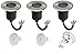 Produktbild 3er Set Alfa-O 230Volt GU10 Bodenleuchte mit GU10 1W LED warmweiß - neutralweiß - kaltweiß - rot - grün - blau (Kaltweiß)