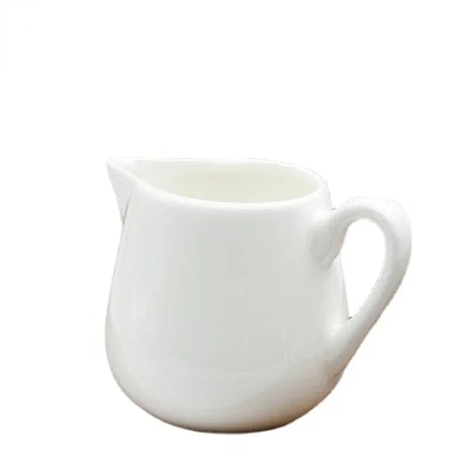2 uds té de la tarde café cafetera jarra cerámica for leche Barista herramientas taza Para Espumar(White-2,50ml)
