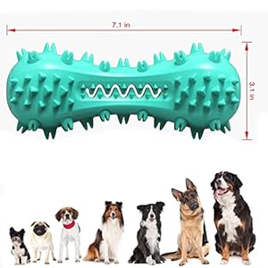 Carllg Puppy Teething Chew Toys, Dog Toys for Aggressive Chewers, Indestructible Tough Durable Dog Toothbrush Toys, Squeaky Interactive Dog Toy for Small Medium Large Breed