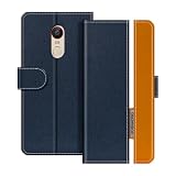 UOGNADGD Lederhülle Kompatibel mit ZTE Nubia Z11 Max Klappbares Portemonnaie-Hülle mit Magnetverschluss Ständer & Kartenfächern stoßfestem Schutz (Blau)