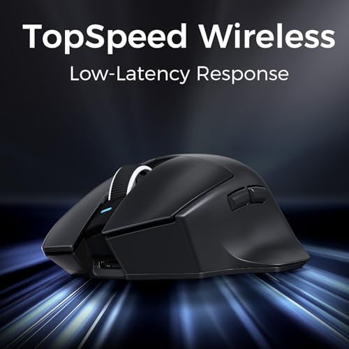 Image of MCHOSE G7 Lightweight Ergonomic Wireless Mouse, PAW3311 12K DPI Sensor, Tri-Mode Connection, Wireless /Wired 1K Polling, 55g Weight, 800mAh Bettery (White)