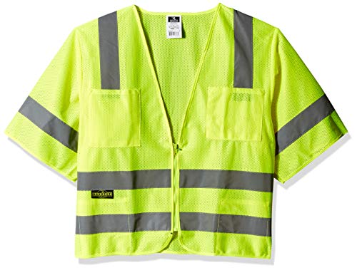 Radians - Na Sv83Gml Class 3 Standard Mesh Safety Vest With Short Sleeves, Large, Green #TOP14