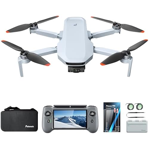 Potensic ATOM 2 Fly More Combo with RC PTD 1, Drone with Camera 4K, 8K Photo, 10KM Transmission, 96 Mins Flight, 3-Axis Gimbal, AI Track, Vertical Shooting, ND CPL Filter, RC Strap, Screen Protector