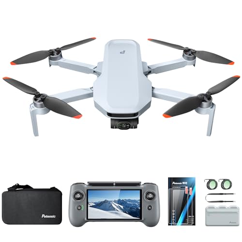 Potensic ATOM 2 Fly More Combo with RC PTD 1, Drone with Camera 4K, 8K Photo, 10KM Transmission, 96 Mins Flight, 3-Axis Gimbal, AI Track, Vertical Shooting, ND CPL Filter, RC Strap, Screen Protector
