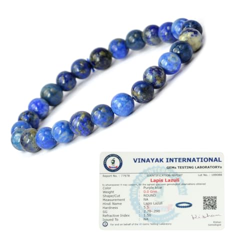 Image of Reiki Crystal Products Certified Natural Crystal Stone 8 mm Round Beads Bracelet for Men & Women | Reiki Charged Gemstone Bracelet | Multiple Stone Variants Available