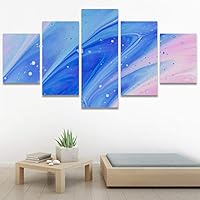 SIGNWIN 5 Panel Canvas Wall Art Abstract Colorful Decorative Elements Modern Artwork for Home Decorations Ready to Hang - 60