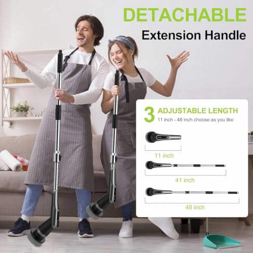 Image of Dreazu Pro Electric Spin Scrubber, 10-in-1 Cleaning Brush with Retractable Handle, 44 lbs High Torque Variable Speed Shower Scrubber for Bathroom, Kitchen, Tile Floors, Bathtub, Toilet & Car