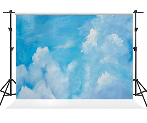 Kate 7×5ft Sky Clouds Photography Backdrop Blue Portrait Backdrop Abstract Background Fabric Photo Studio Props for Photographer Pictures