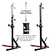 Squat Rack for Home Gym, Weight Lifting Bench Press Rack, Fitness Adjustable Barbell Stand (Red&Black Premium)