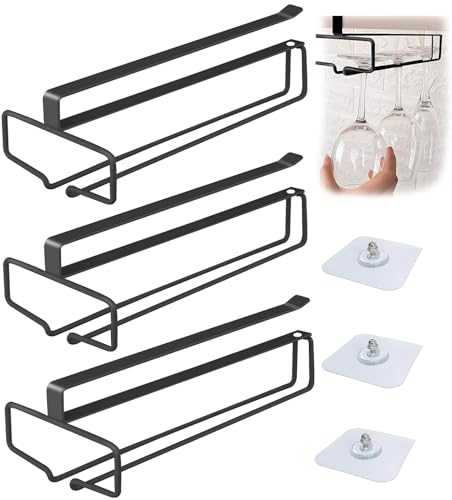 Laufunjoy 3 Pezzi Porta Bicchieri Sospesi, Wine Glass Rack Supporto