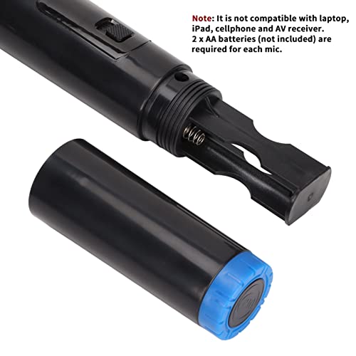 Microfone Bluetooth sem fio, microfone profissional de karaokê com receptor recarregável, microfone