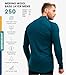 Merino Wool Base Layer Mens - Wool Half Zip Sweater Men - Merino Quarter Zip Sweater Lite, Midweight, Heavyweight and Socks (XXX-Large, 250 Deep Teal)