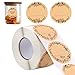 500 Pezzi Etichette Adesive Rotonde de 50 mm per Barattoli Vetro, Etichette per Marmellate Personalizzate DIY, Etichette Autoadesive Kraft per Sacchetti Regalo, Busta e Alimenti Decorazione