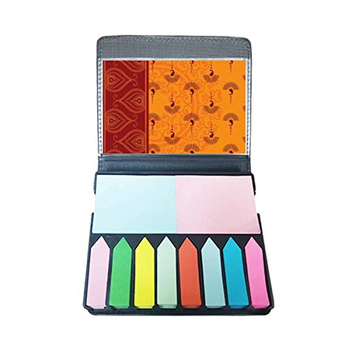 Marqueurs de page couleur au motif artistique répétition d'impression orange