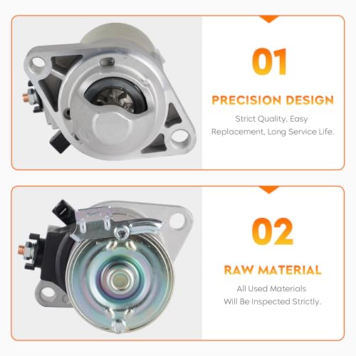 17870 New Starter for Honda Accord L4 2.4L 2003-2005 (Automatic Transmission), Element 2003-2006 2.4L(Automatic Transmission), Acura TSX 2004-2005 2.4L, 17870, 410-54101, 113821, 31200-RAA-A52 by Aeagle - Image 5