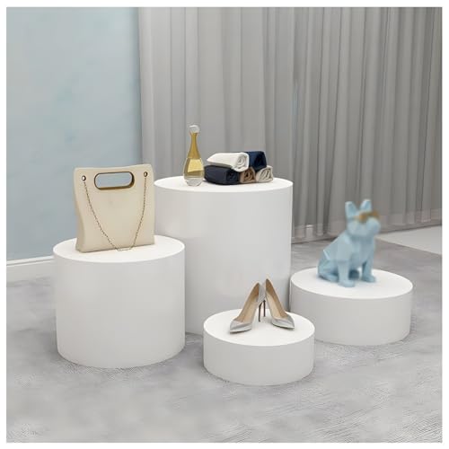 Support de présentation rond sur socle et base de plateforme pour boutique de mariage